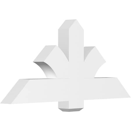 Ekena Millwork Redmond Architectural Grade PVC Gable Bracket, 48"W x 22"H x 4"D x 6"F, 11/12 Pitch GBP048X22X0406RED00